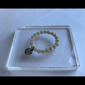 Silver, Glittery Rustic Cuff Bracelet